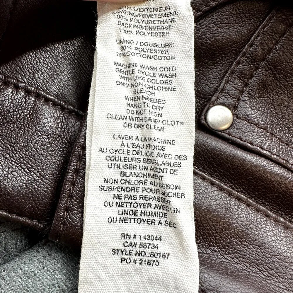 Anthropologie Avec Les Filles Faux Leather Straight Pant High Rise Bronze XSmall - Image 4