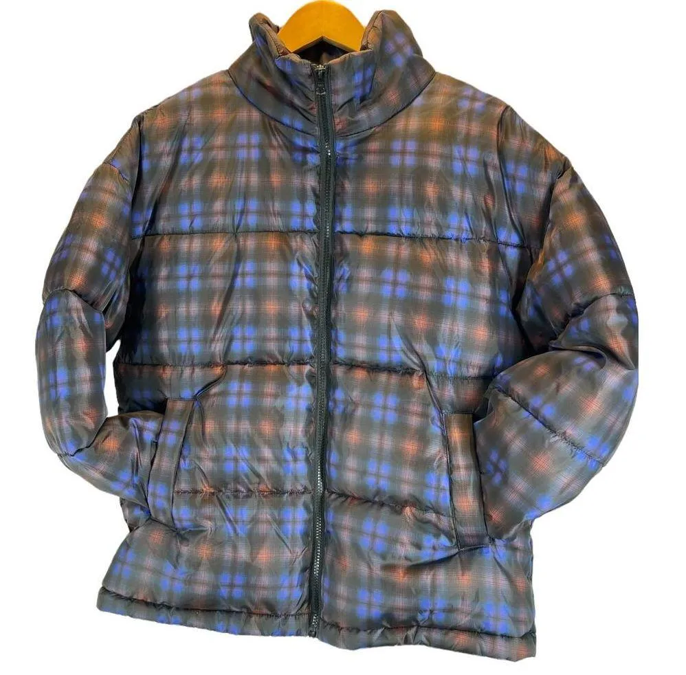 BP. Nordstrom | NWT | XS | Oversized Puffer Jacket in Purple Earl Ombre Plaid - Image 2