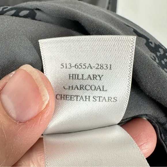 Rails Size XS Charcoal Grey Hilary Cheetah Stars V Neck Surplice Blouse‎ Casual - Image 5