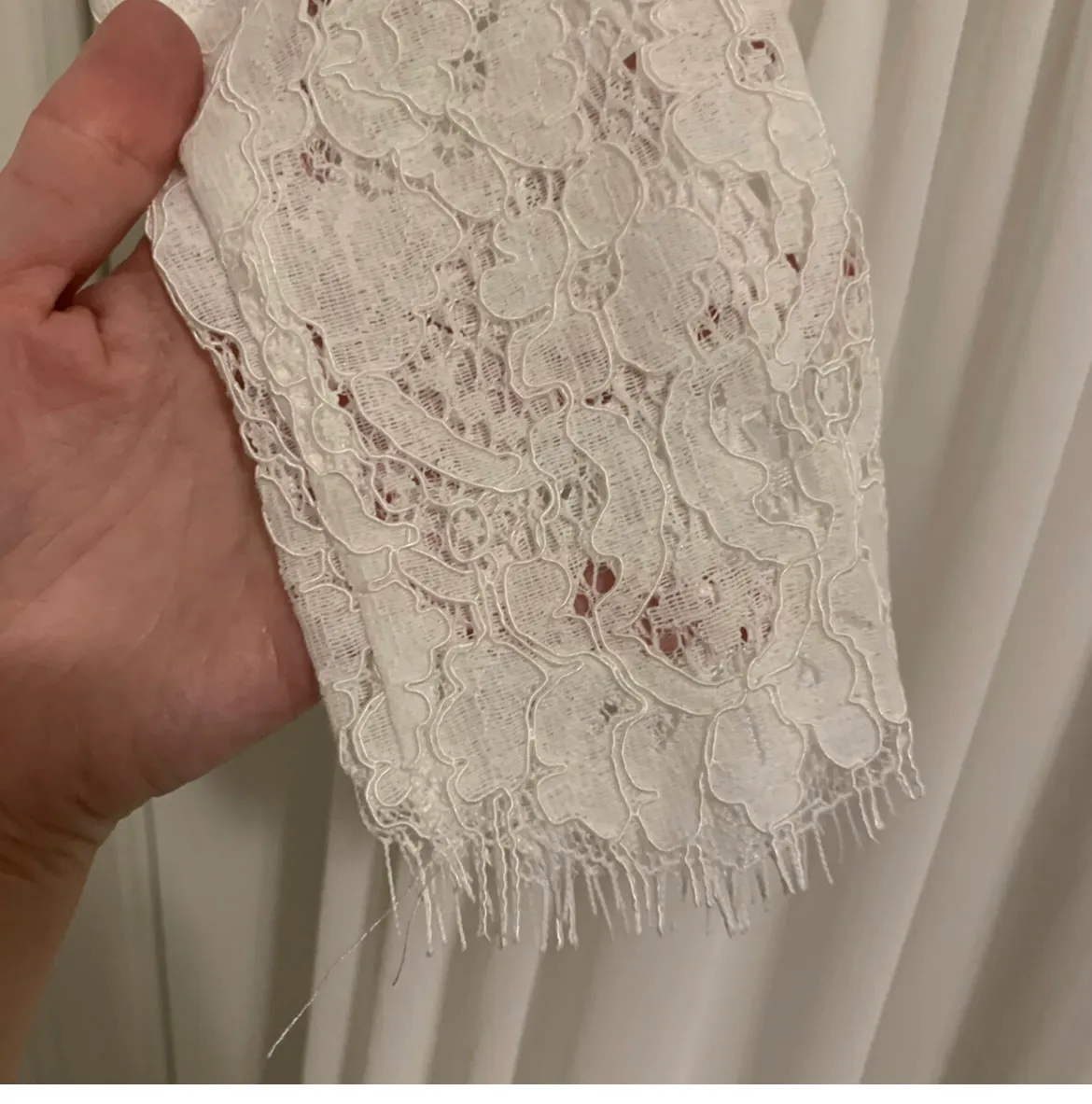 Lulu’s Forever Starts Tonight White Lace Long Sleeve Maxi Wedding Bridal Dress - Image 6