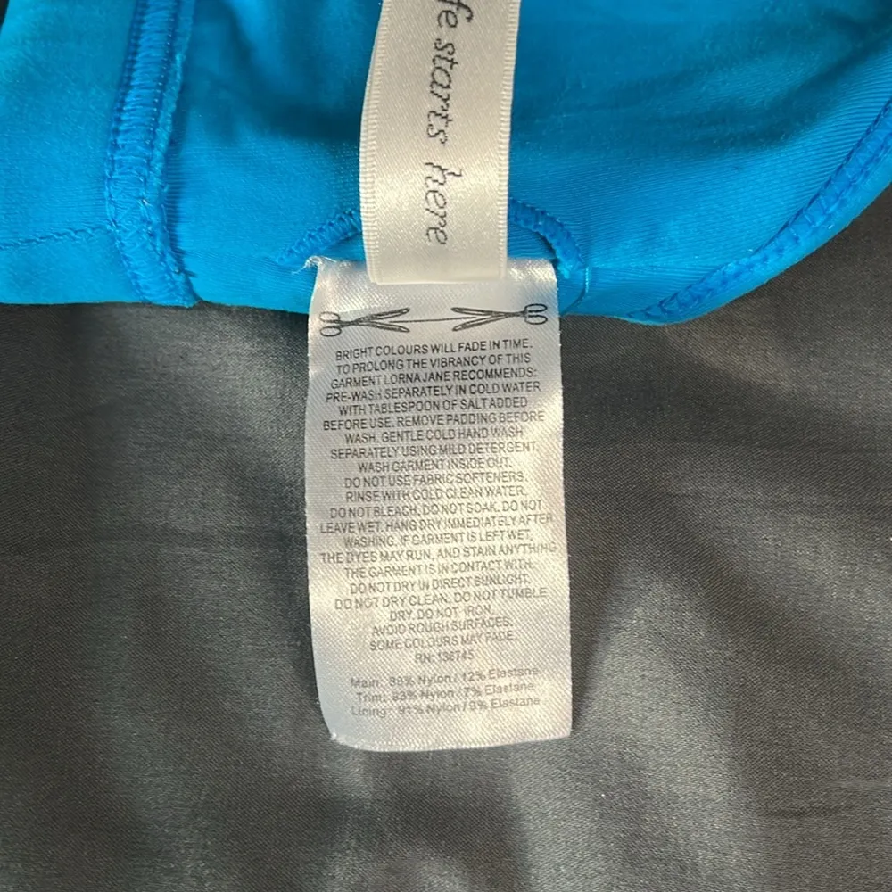 Lorna Jane Strappy Sports Bra Blue Size XS - Image 5