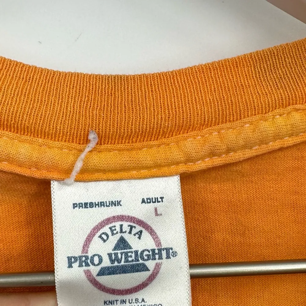 Vintage Y2K Orange Washington DC Tie Dye Short Sleeve Crop Top Size Large - Image 6