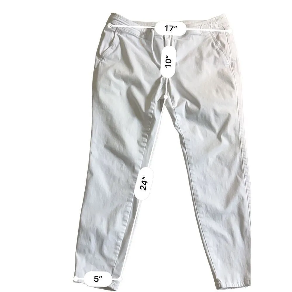 The Limited white fabric Joggers size 10 - Image 7