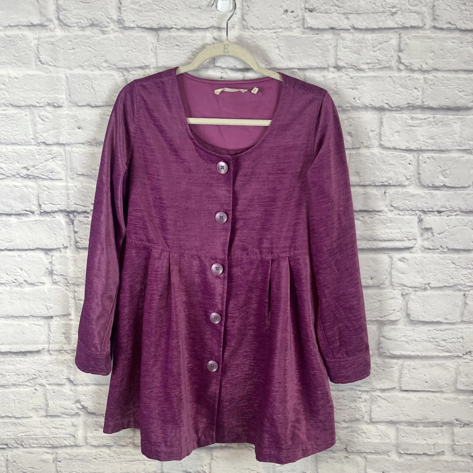 Soft Surroundings Fiona Chenille Lagenlook Artsy Shirt Jacket Size Medium - Image 10