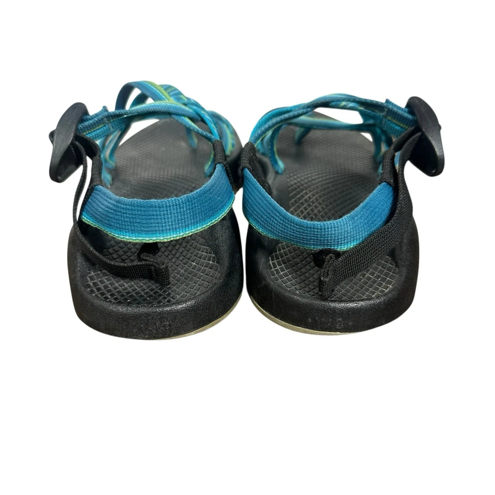Chaco ZX/2 Classic Womens Size 7 Double Strap Toe Loop Blue Green Sport Sandals - Image 9