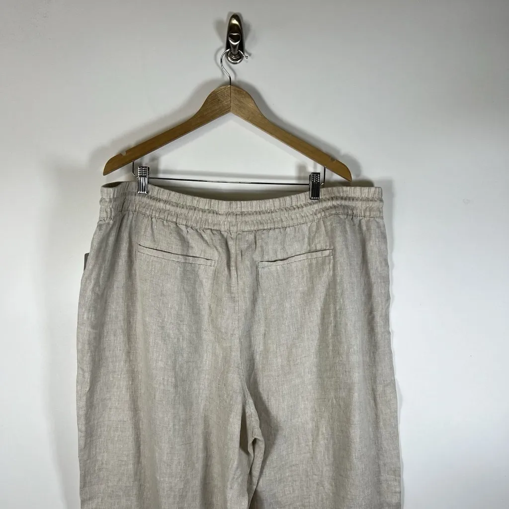 Athleta‎ Retreat Linen Wide Leg Pant Womens Sz 2X Beige Color Summer Pants NWT - Image 10