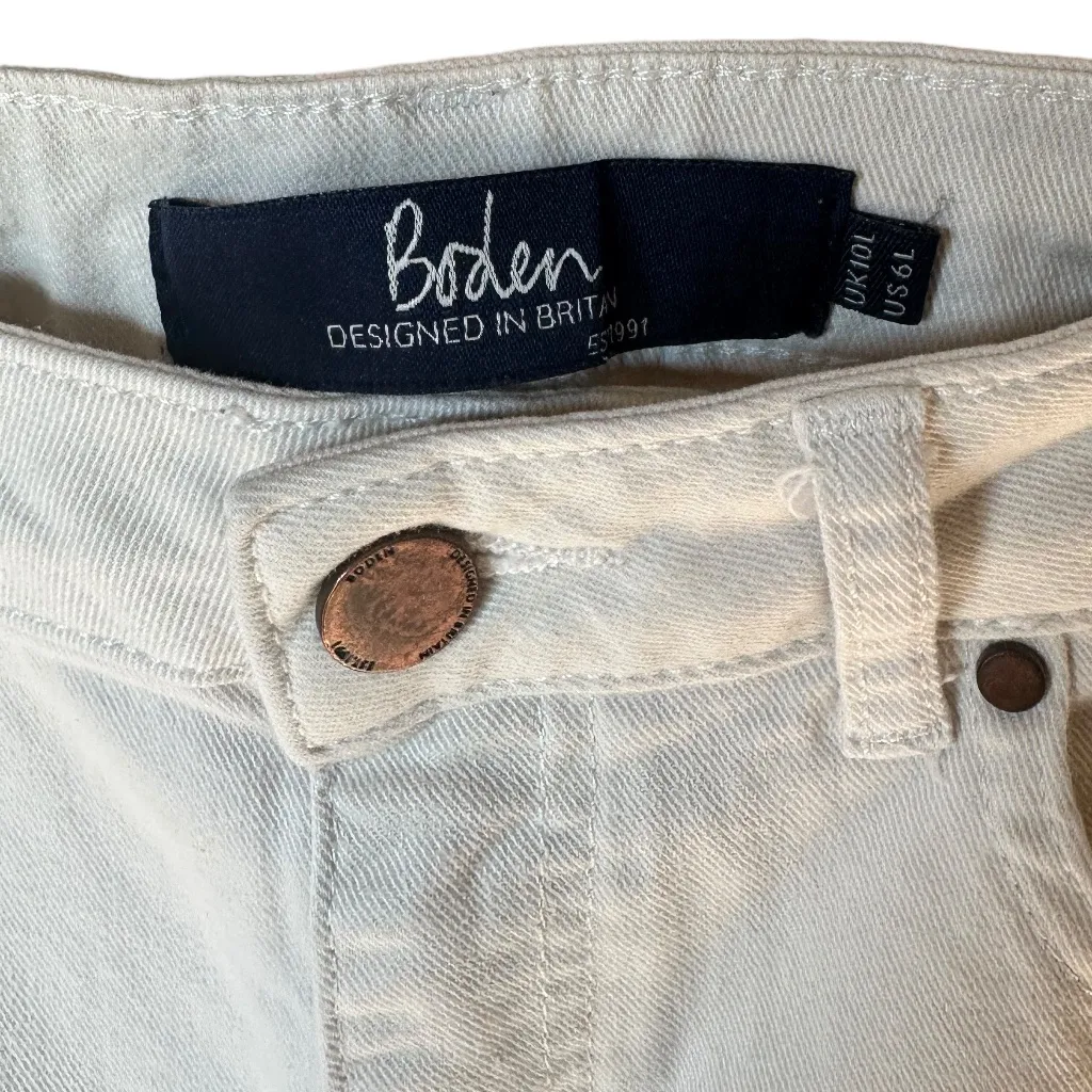 Boden The Denbigh Off White‎ Jean Sz 6L White - Image 7