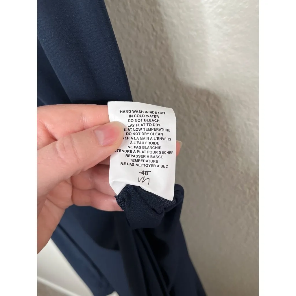 Sympli Sleeveless Navy Blue Side Slit Midi Tank Dress Size 6 Minimalist - Image 9