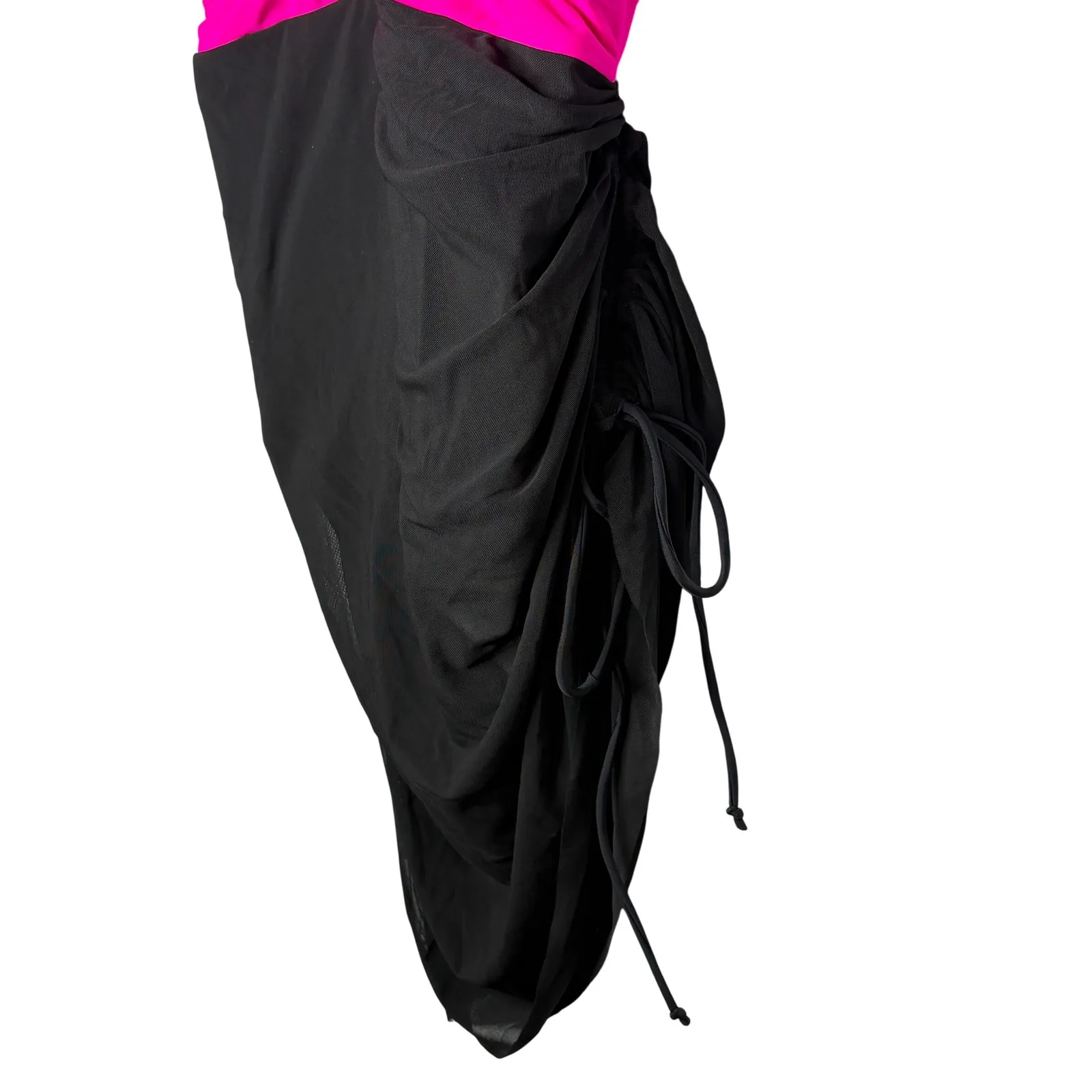 Mesh Ruched Swimdress One Piece Hot Pink Black Women Plus Size XXL‎ NWOT - Image 8