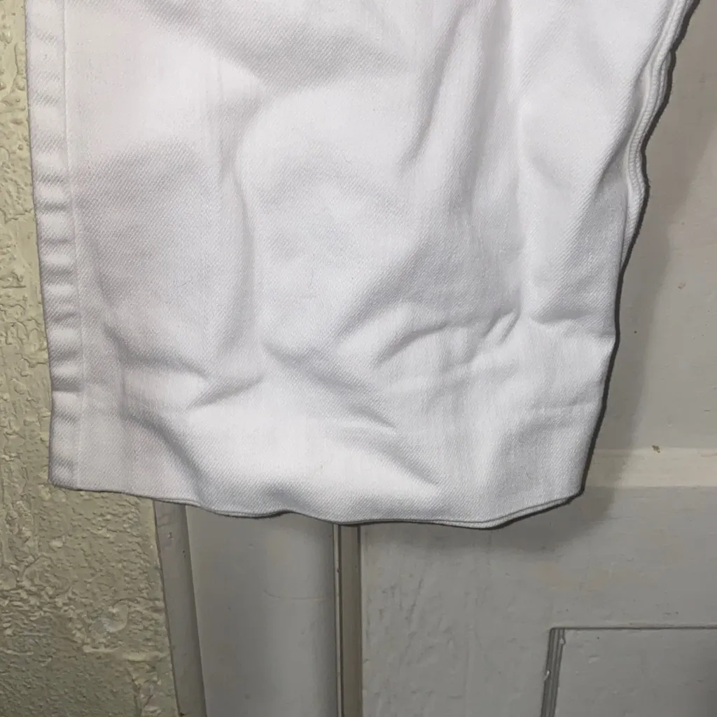 New York & Company Stretch White Wide Leg Denim Zip Up Business Casual Jeans Size 16 - Image 9