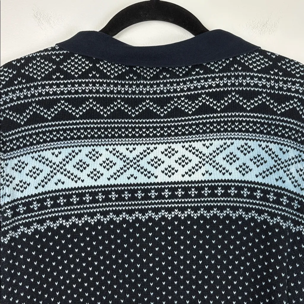 Lauren Ralph Lauren Active Quarter Zip Sweater Women’s Size Large Cotton Navy Blue - Image 6