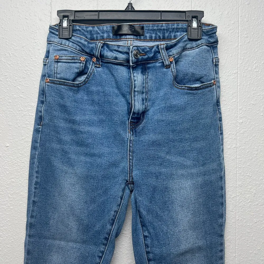 Monkey Ride Original Vintage Jeans High Rise Raw Hem Chic Feminine Size Size 32 - Image 3