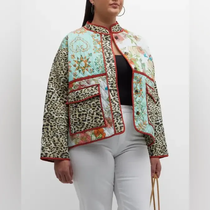 Johnny Was LILIANA QUILTED PATCH POCKET JACKET Size 3X - Image 6