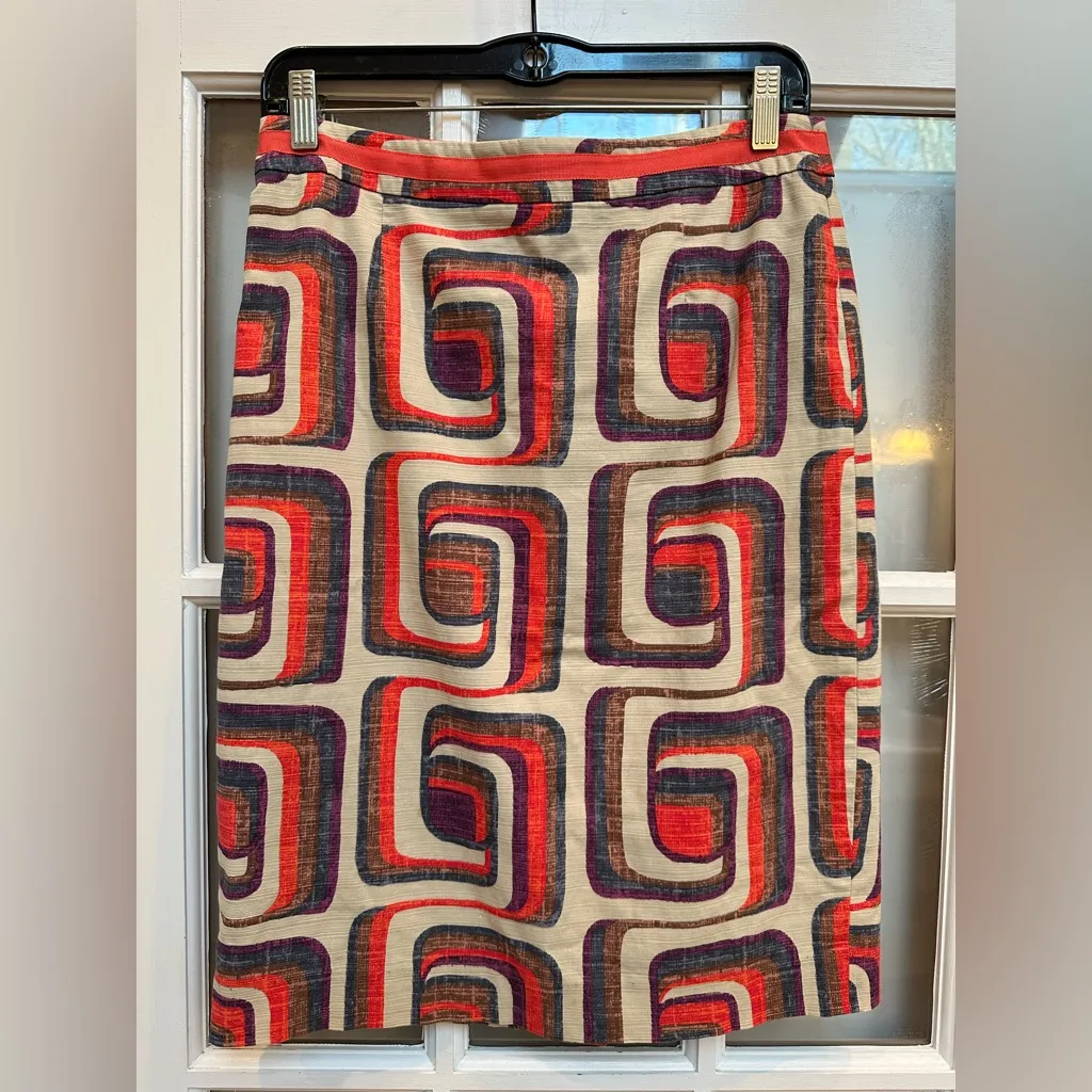 Boden Modern Preppy Pencil Skirt Knit Career Chic Cotton Blend Size 6 Small US Red - Image 12