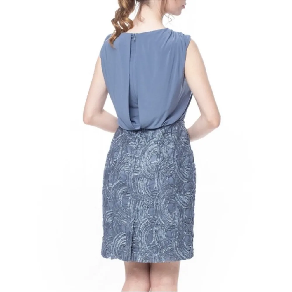 Mini Gray Lace Dress Party Cocktail Size 4 - Image 2