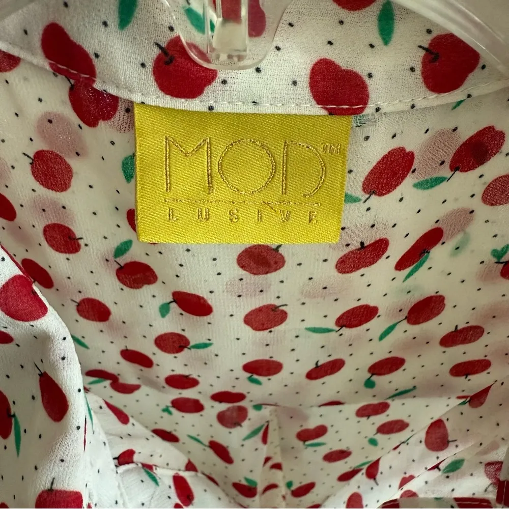 Preppy Retro Vintage Inspired Button Down Tank Blouse Chic Cottagecore Workwear White Size L - Image 11