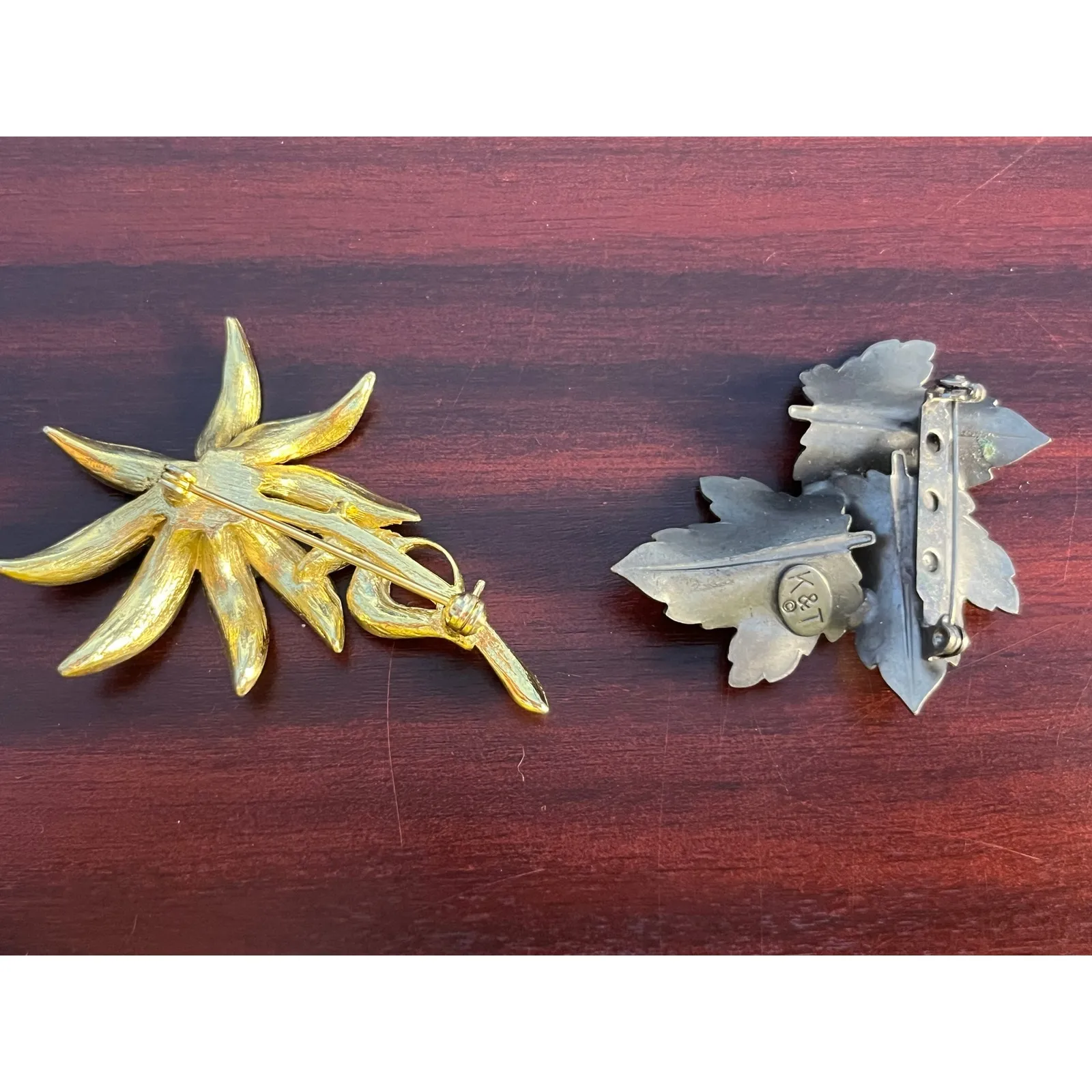 VTG Floral Brooch Lot of 6 Sarah Coventry K&T More Boho Cottage Core Gold - Image 9