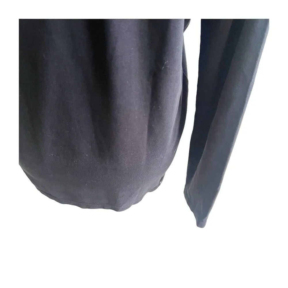 The Kooples Women’s Black Long Sleeve Collared 3/4 Button Shirt Two Pockets - Image 6