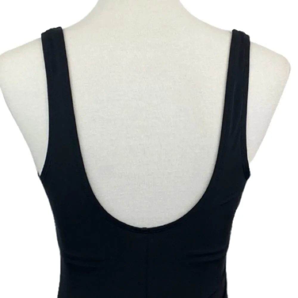 Tropical Escape Women's Black Pink Floral Ruched One Piece Swimsuit Size 6 - Image 6