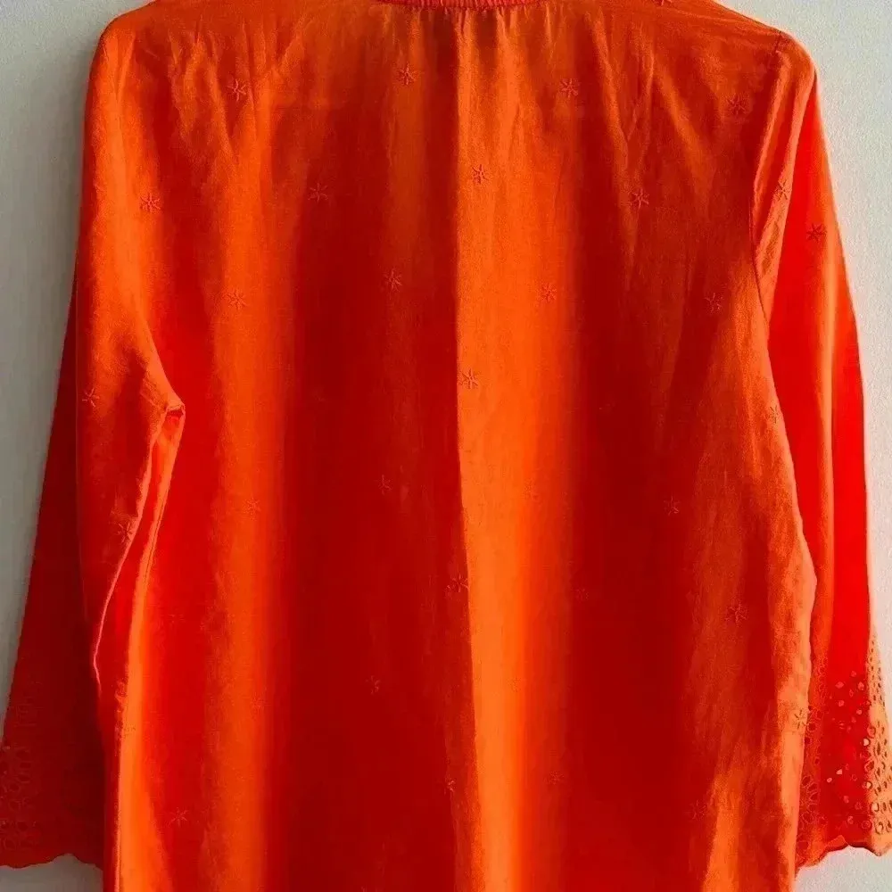 Miraclesuit x Talbot’s Eyelet Tunic Cover-Up, Orange, Swimwear, Size Medium - Image 14