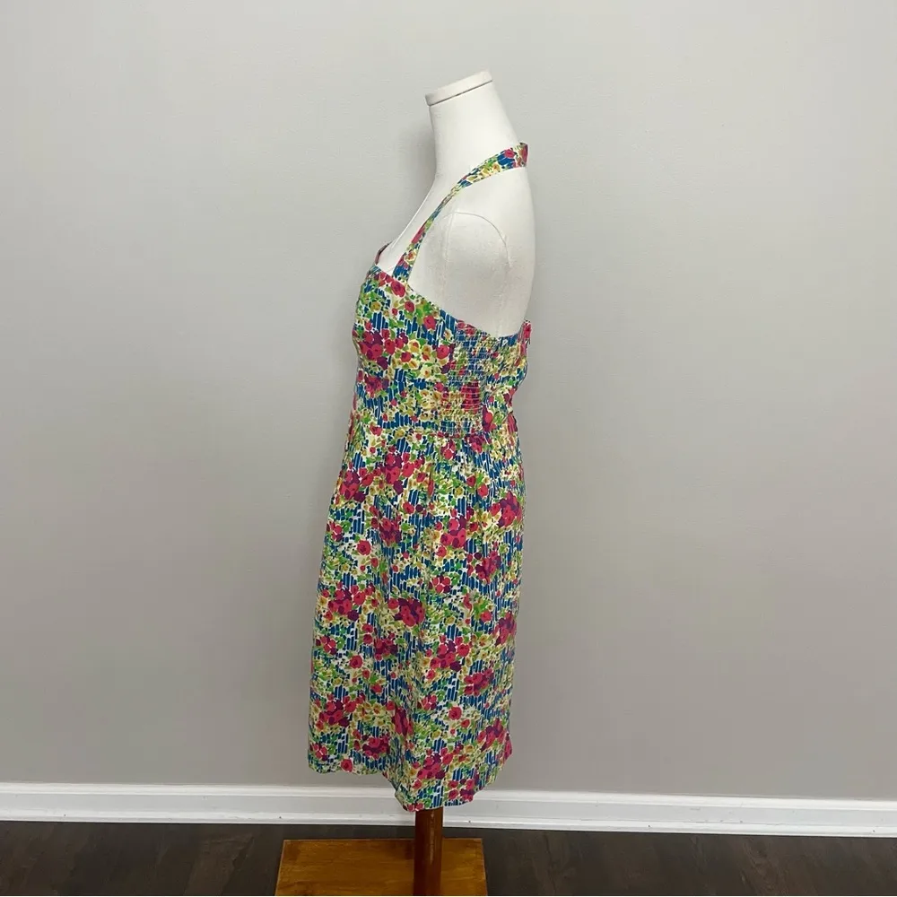 Anthropologie Girl From Savoy Dress Halter Strapless Floral Garden Party Retro - Image 5