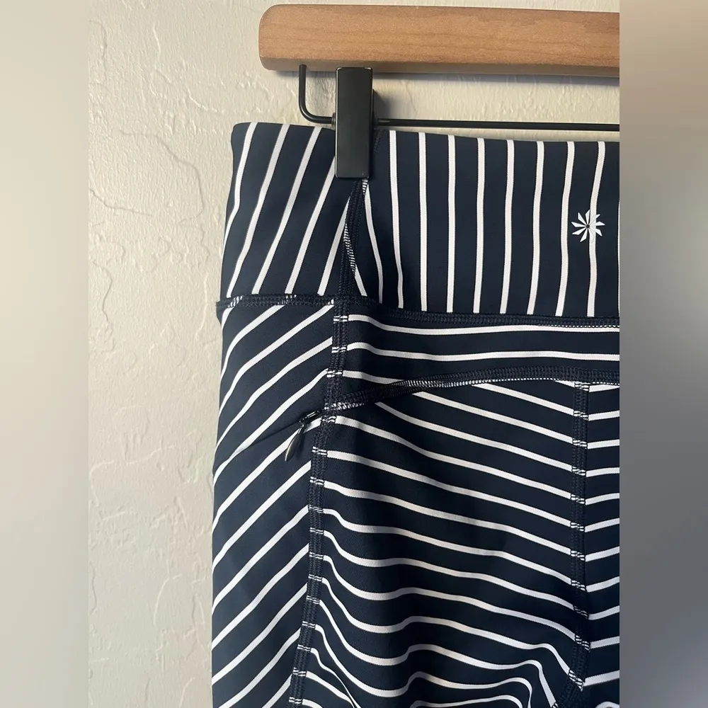 Athleta contender high rise striped leggings with pockets small - Image 7