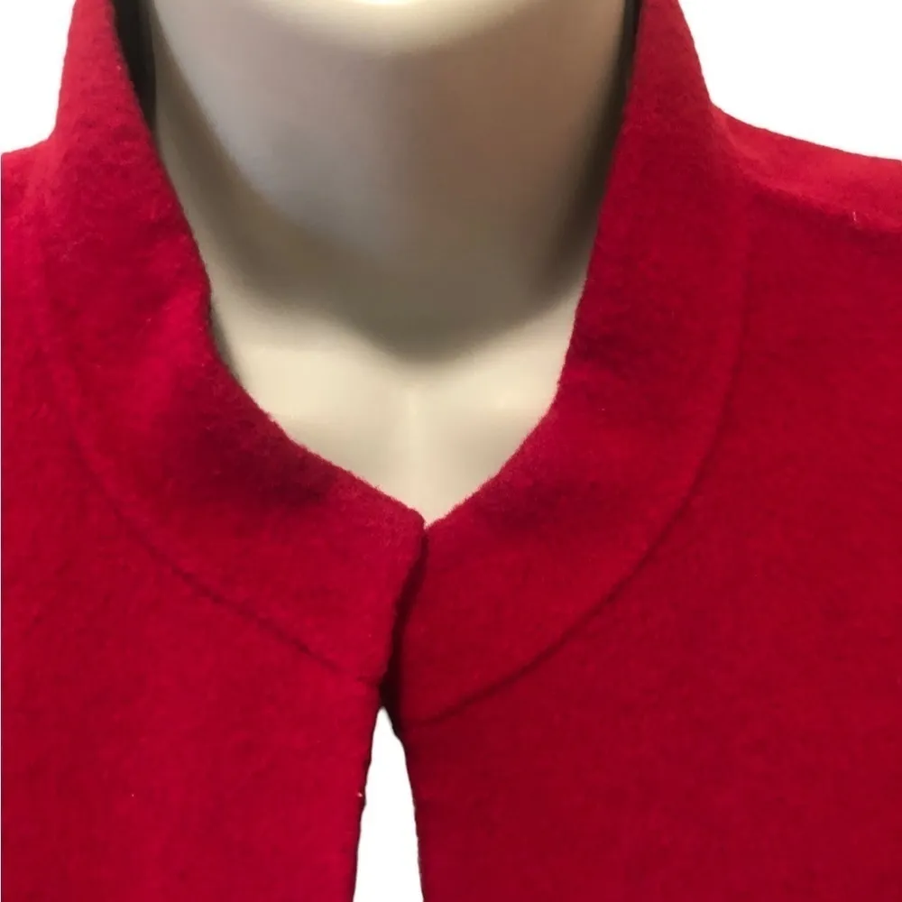 VTG Talbots Wool CASHMERE Dark Blend Pink Open Concept Blazer Jacket 12 Winter - Image 5