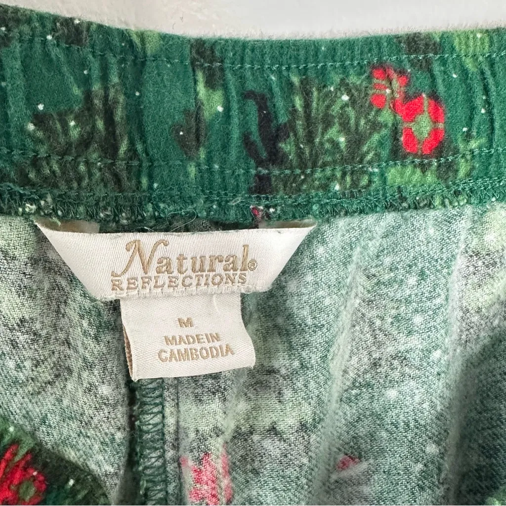 Natural Reflections 100% Cotton Flannel Pajama Pants M Big Foot Yeti Sasquatch - Image 6
