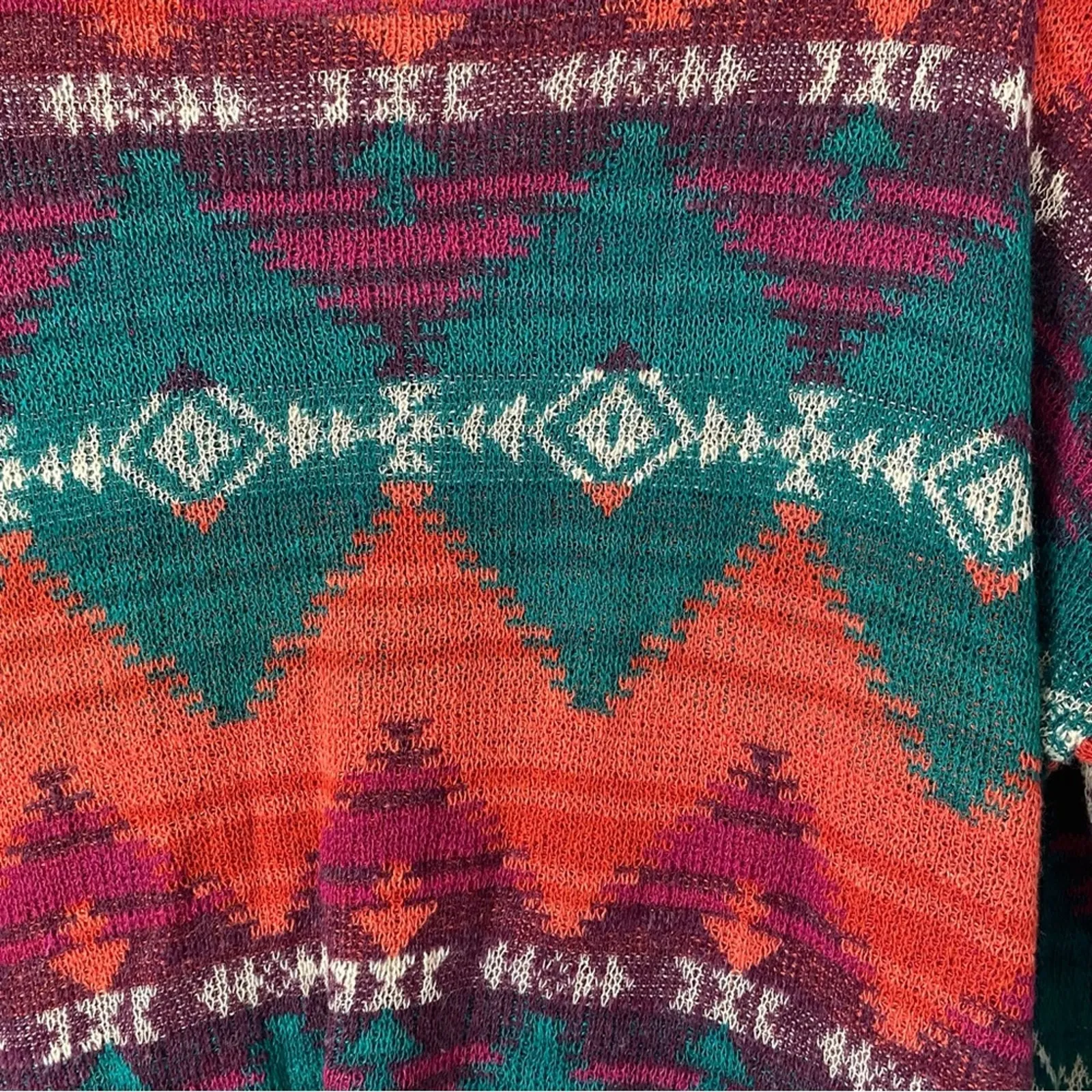 Vintage Denim & Supply Ralph Lauren Light Knit Sweater Southwestern Navajo large - Image 6
