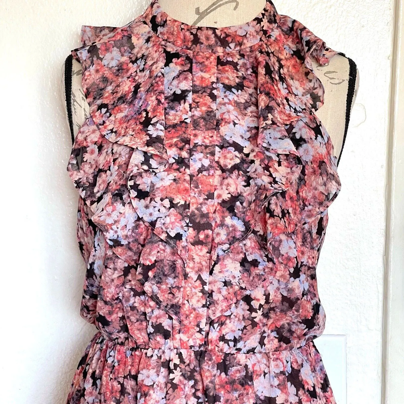 BCBGeneration Womens Dress Sz Medium Floral Y2k Garden Bohemian Boho Cottagecore - Image 5