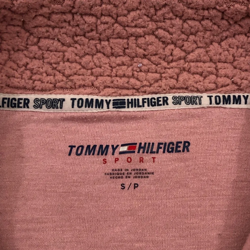 Tommy Hilfiger Sport 1/4 Zip Pink Sherpa Fleece Pullover Sweatshirt Women’s S - Image 4