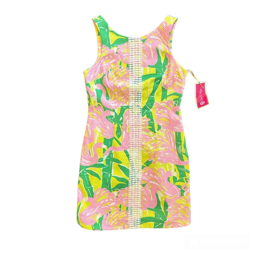 Lilly Pulitzer for Target flamingo fan dance shift sheath dress size 6 NEW Pink - Image 6