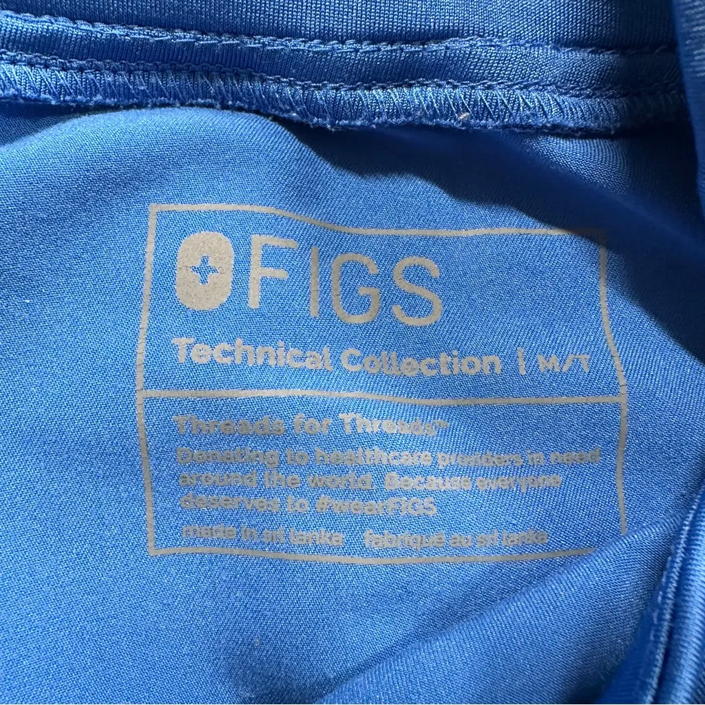 Figs Women’s High Waisted Zamora Jogger Scrub Pants Pull On in Royal Blue MT - Image 9