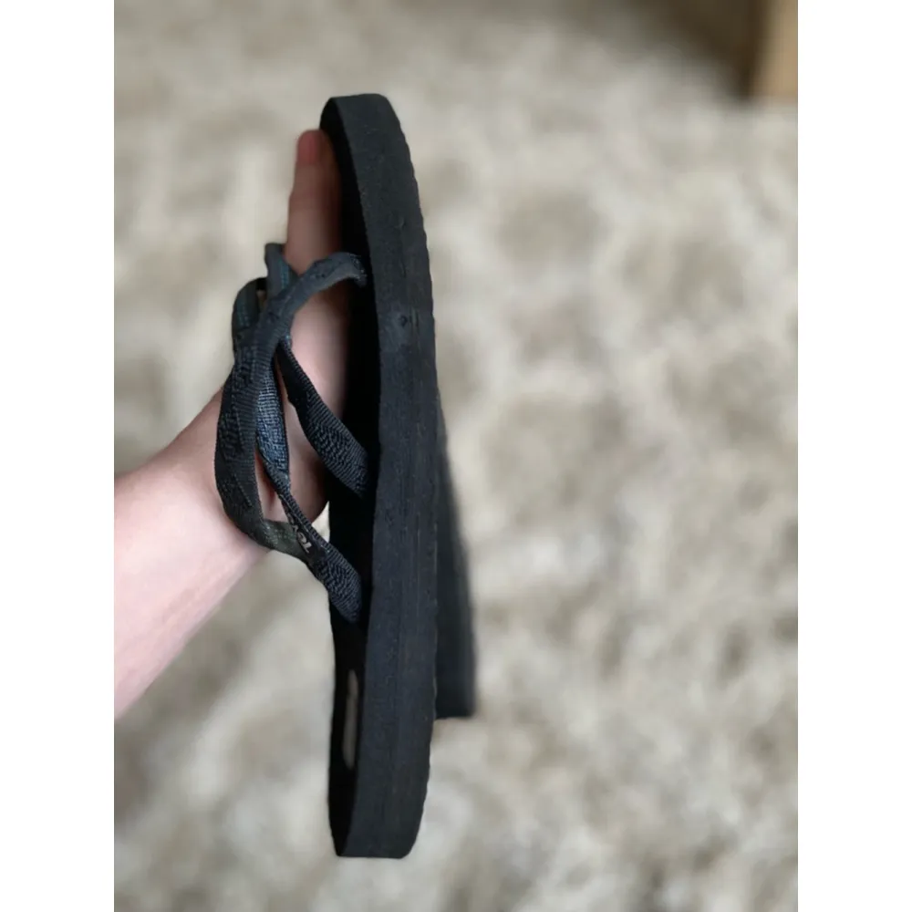 Teva Strappy Mush II Sandals Black Minimal Sporty Sz 9 Lightweight Comfy Hiking - Image 4