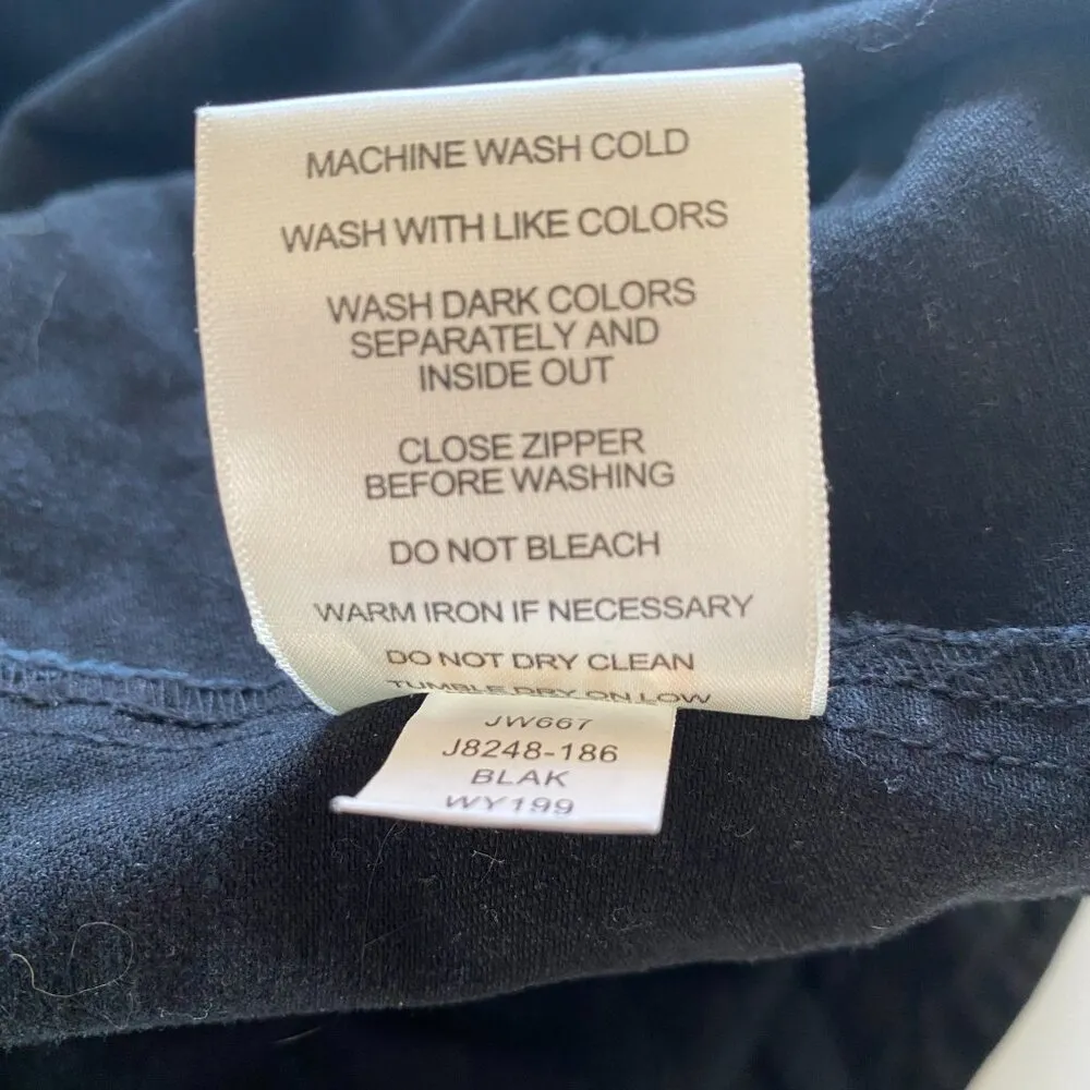 JAG women's M black collared long sleeve button down denim jean jacket pockets Size M - Image 9