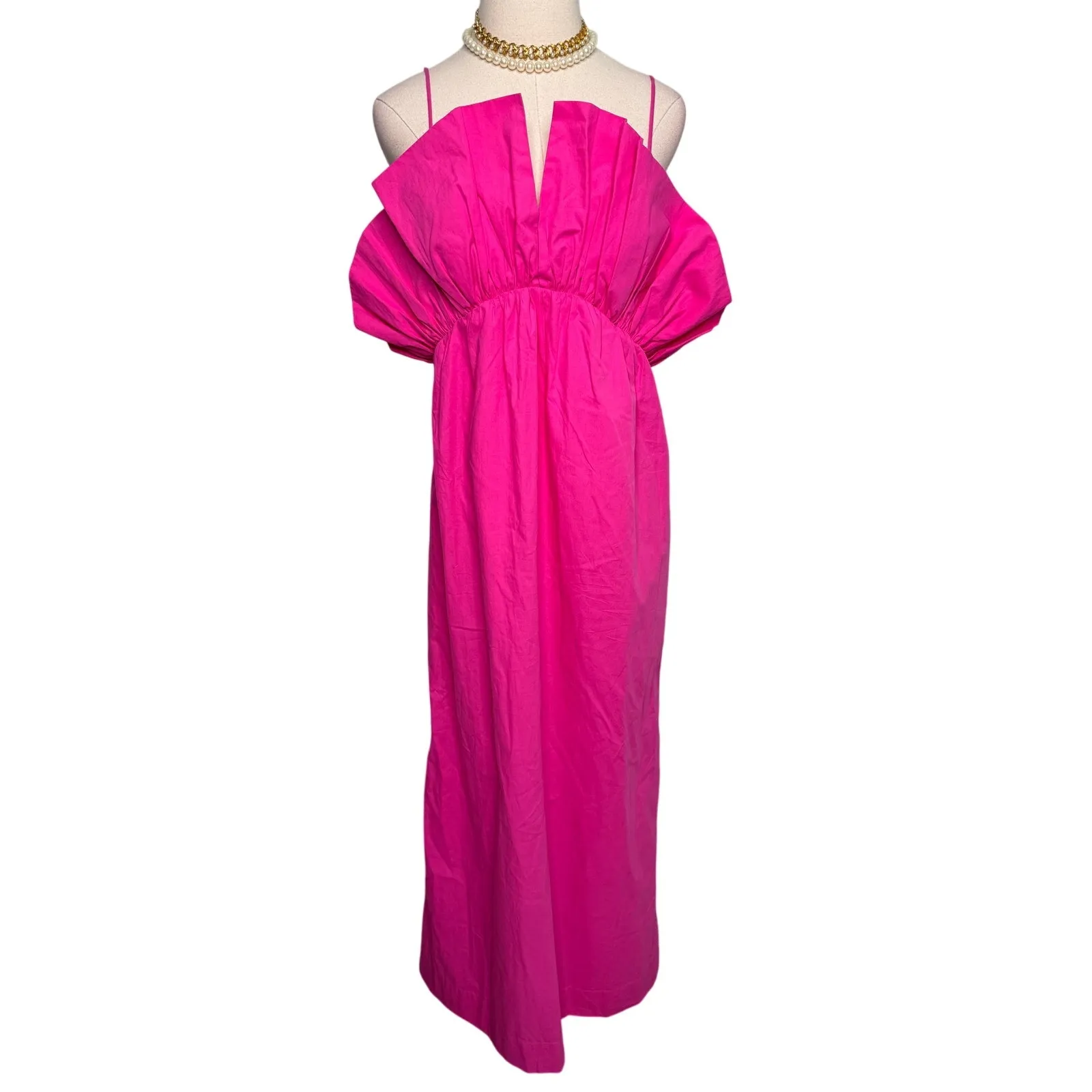 Mara Hoffman Raquel Dress size 8 Organic Cotton Maxi hot pink - Image 7