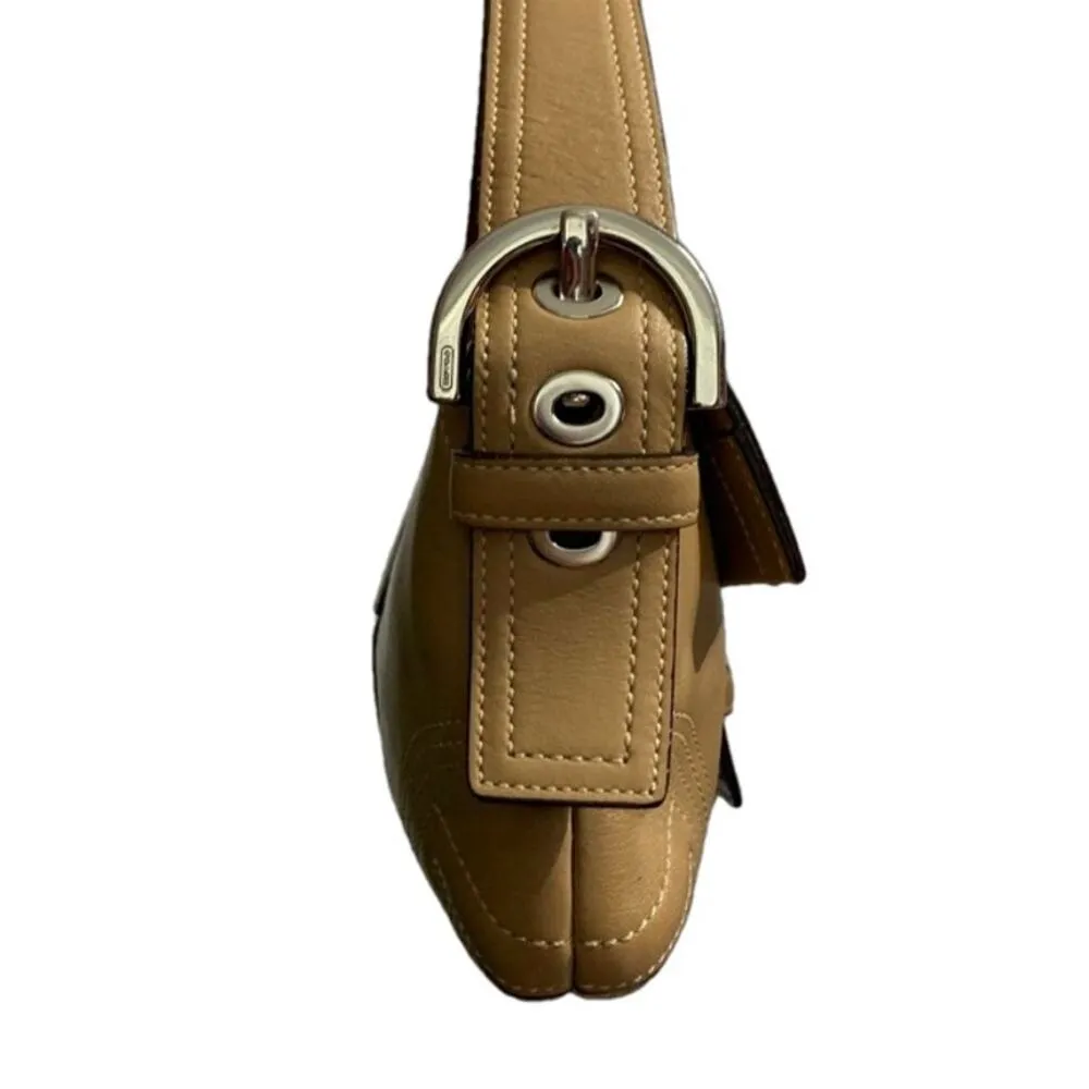 Vintage COACH Y2k Soho Saddle Tan Flap Shoulder Bag - Image 6