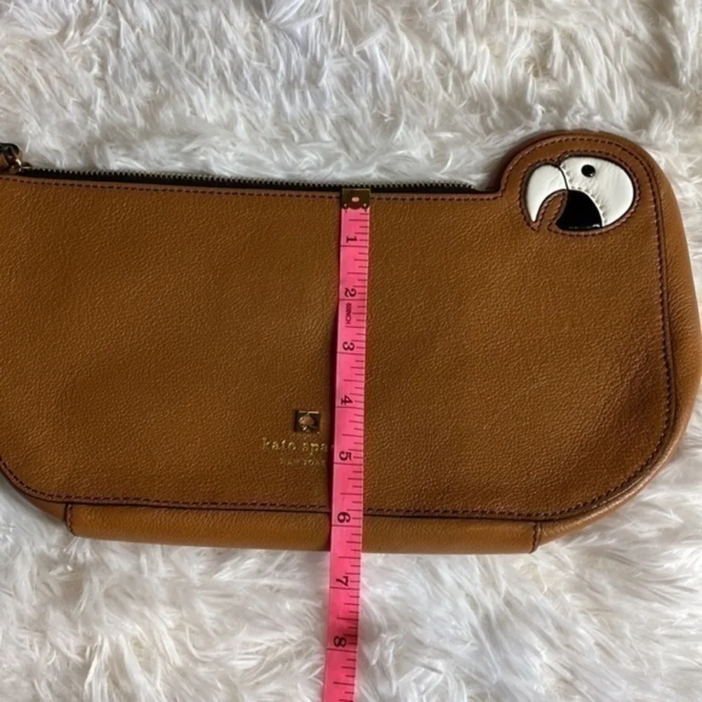 Kate Spade New York Macaw Parrot Cay Bird Leather Clutch NWOT - Image 9