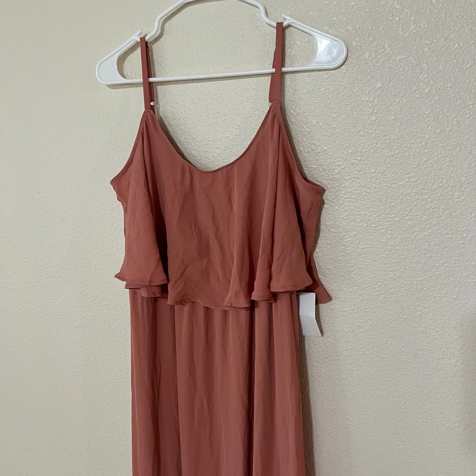 Show Me Your Mumu SMYM Caitlin ruffle maxi dress in rustic mauve NEW XXS - Image 4