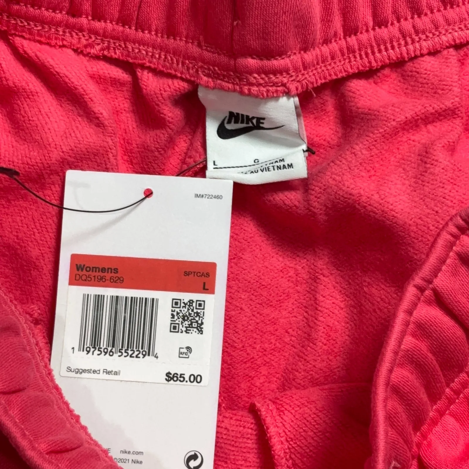 Nike sportswear club fleece mid-rise oversized cargo sweatpants - pink NWT Large - Image 6