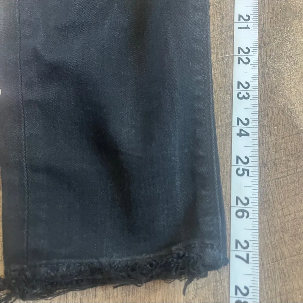 Lucky Brand Bridgette Skinny Black Jeans Womens Size 14 Raw Hem Basic Staple - Image 9