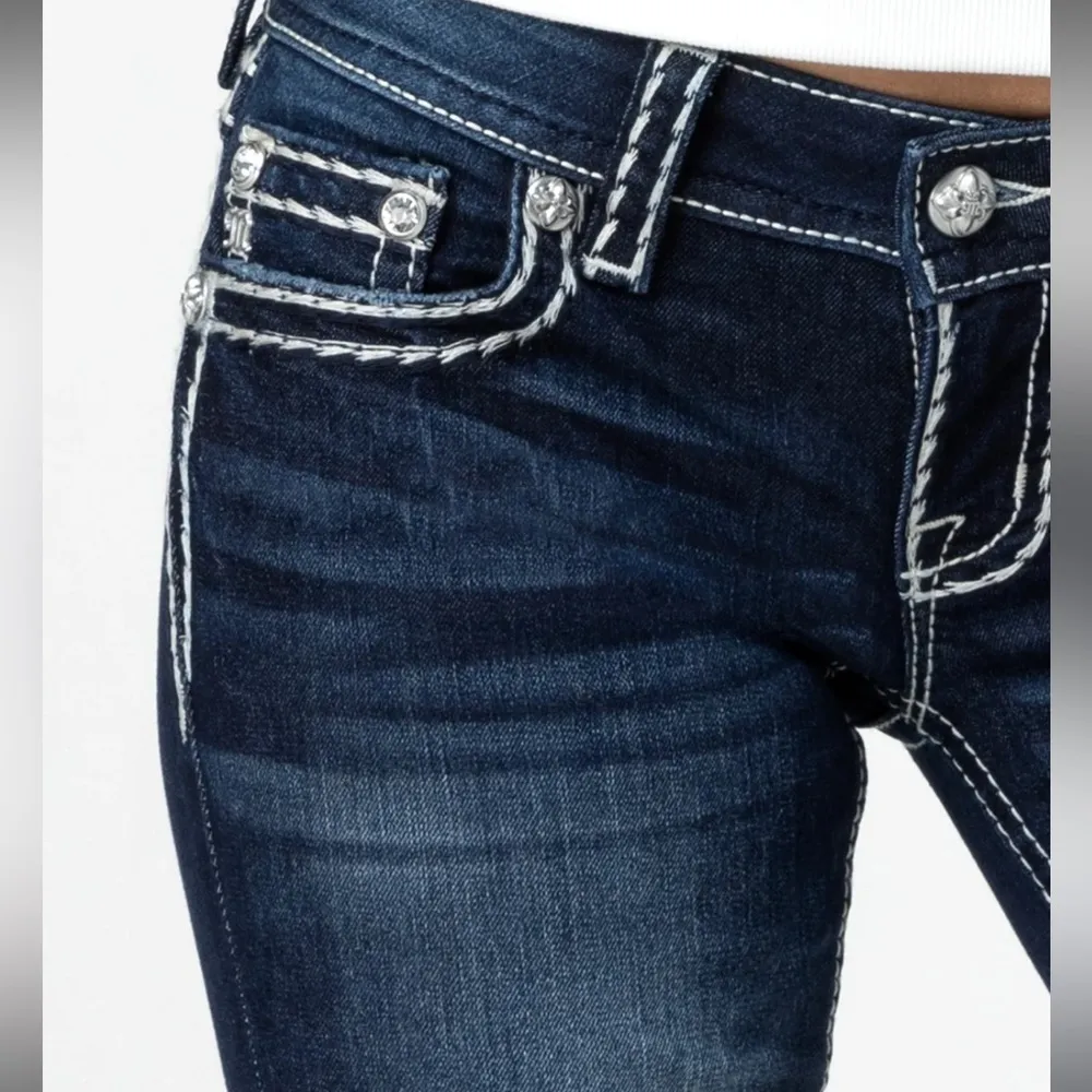 Dark Wash Skinny Jeans - Image 4