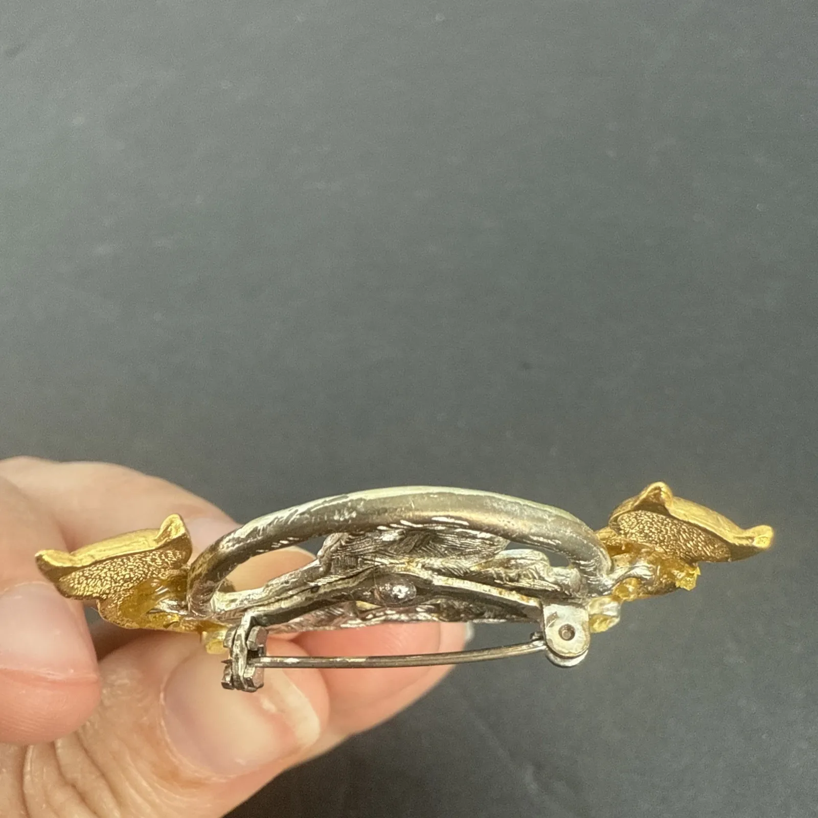 Kenneth Cole Enamel Rhinestone Cat, Kitten In Basket Brooch Pin, Signed - Image 9