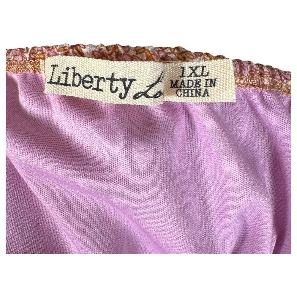 Liberty Love Ditsy Floral Boho Bohemian Cottage Fit Flare Dress Size 1XL NEW - Image 4