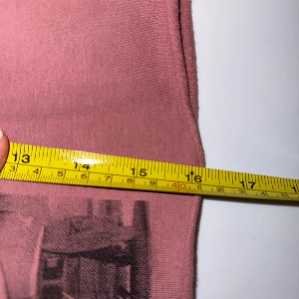 Ever Hottie Santa Monica California Cropped Hoodie Pink Graphic Sweatshirt M Top - Image 12