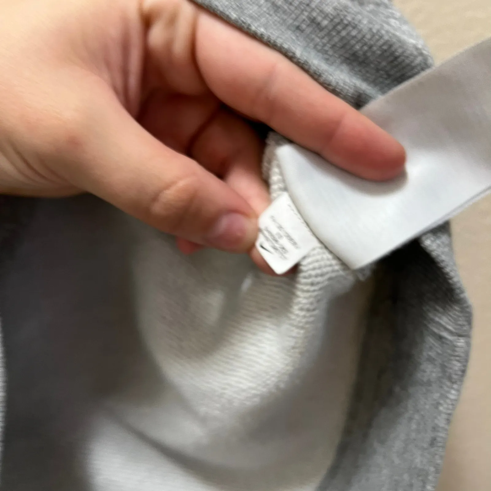 Nike Sweatshirt Hoodie Jacket Gray Fleece Cotton Pullover Sportswear Sz XS - Image 8