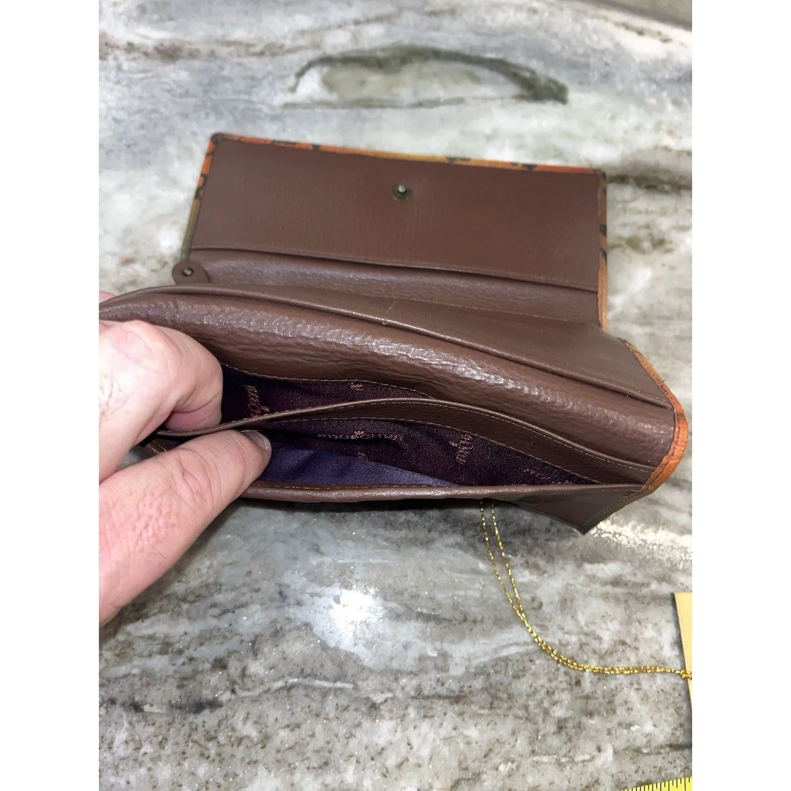 Anuschka Women's Wallet Floral Leopard Tiger Design Trifold Credit Bills Coins - Image 9