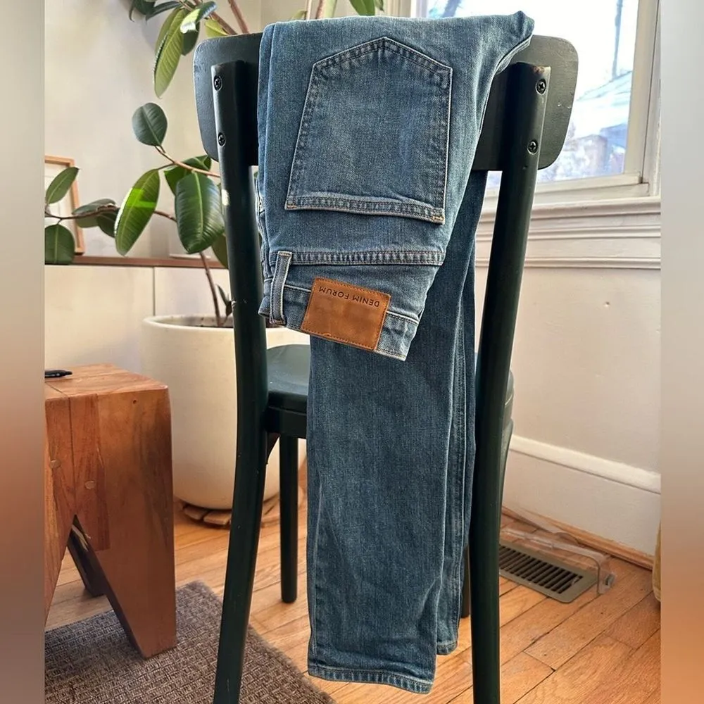 Denim Forum Aritzia The Yoko‎ High Rise Slim Size 24 Women's Jeans Blue - Image 10