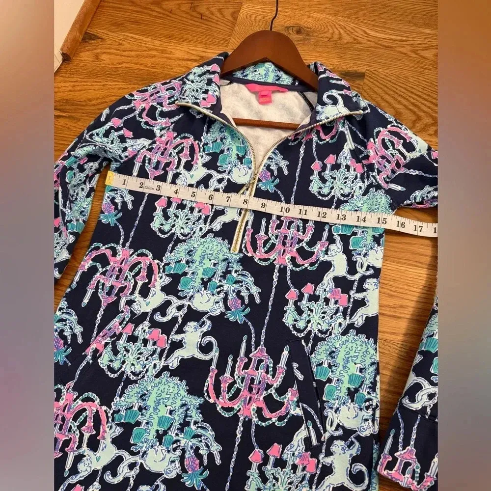 Lilly Pulitzer Skipper Dress Womens XXSmall Long Sleeve Pop Up Monkey Trouble - Image 11