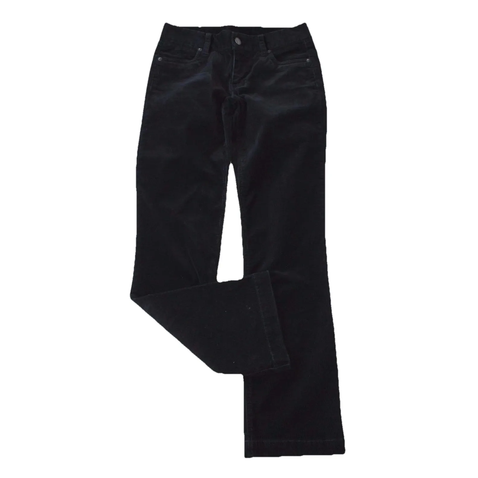 J Crew Corduroy Pants Favorite Fit Women 0 Straight Leg Y2K 31" Inseam Black 0 - Image 2